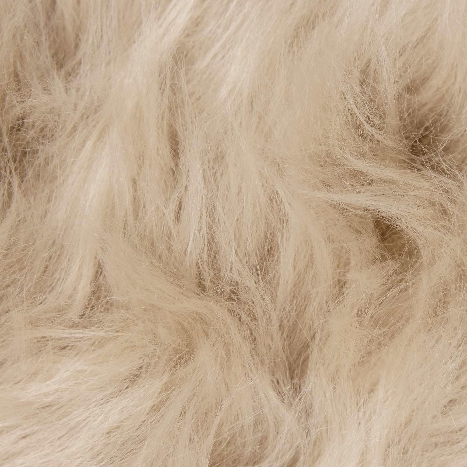 TAFALLA Tapis en peau de mouton synthétique en polyester - Beige - 60 x 90 cm - Poils longs moelleux et doux - Pour salon, chambre à coucher, couloir - Protection de sol