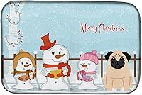 Vista 23 de Caroline's Treasures BB2508DDM - Tapete de secado de platos de perro de montaña bernés con regalos de Navidad entre amigos, tapete absorbente