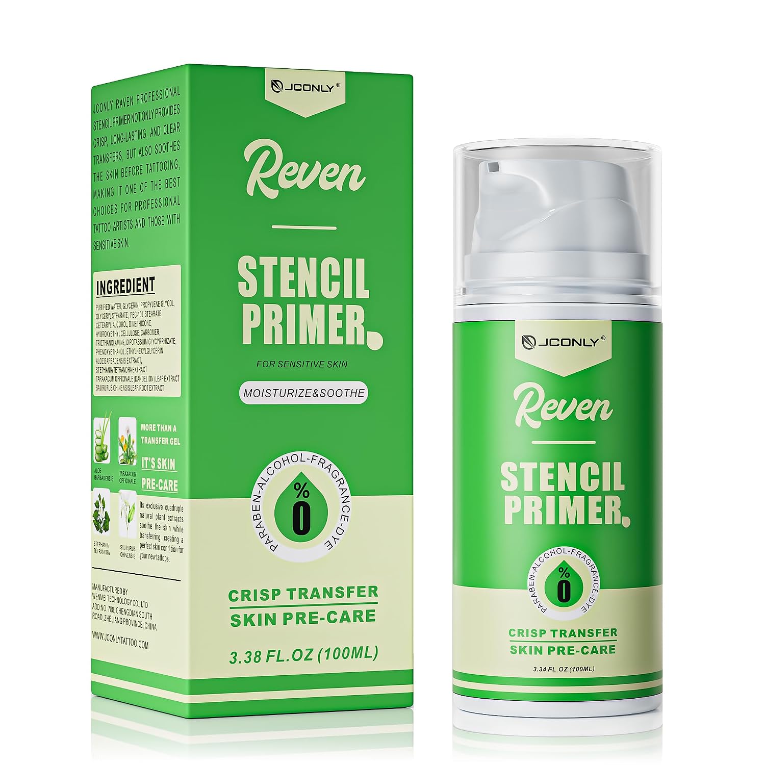 Professional Tattoo Stencil Transfer Gel - Long-Lasting, Ultra-Crisp Stencil Primer Solution | Vegan & Plant-Based Skin Pre-Care | Smudge-Proof Tattoo Supplies for Artists(100ml) 3.4OZ