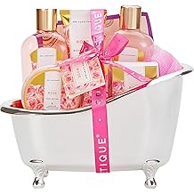 spa luxetique Gift Set For Women, Bath Sets for Women Gift, 8 Pcs Rose Spa Basket Includes Bubble Bath, Shower Gel, Body Lotion, Mom Birthday Gifts, Mother&lsquo;s Day Gift, Valentines Day Gifts for Her