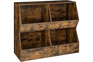 DINZI LVJ Multifunctional Wooden Kids Bookcase for Toys and Books