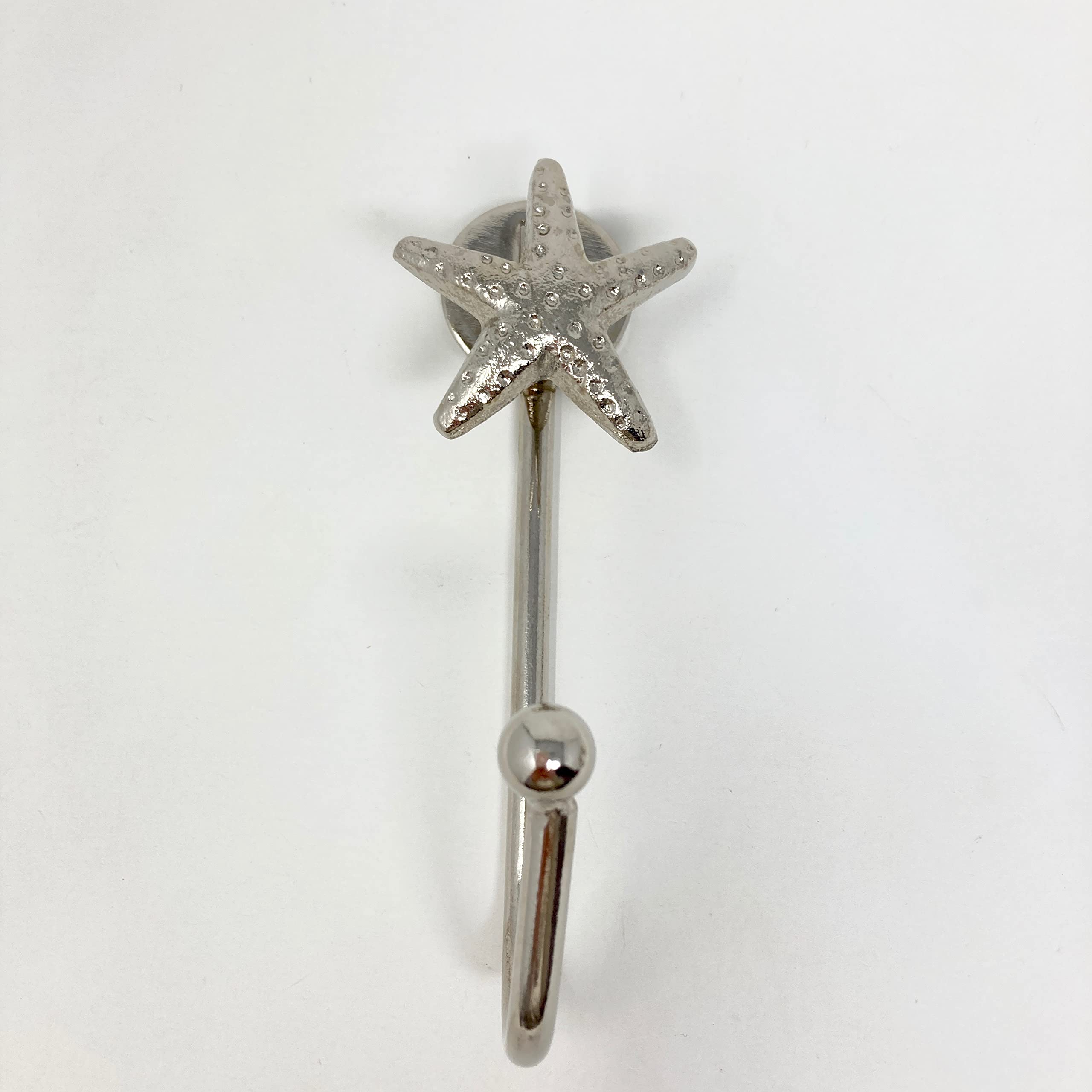 Silver Sea-life Marine Nautical Hooks (10. Starfish)