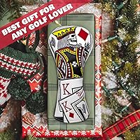 Vista 7 de Fundas para palos de golf, cubierta de piloto de diamante de póquer, cubierta de madera de Fariway, 3 cubiertas híbridas de madera, cubierta