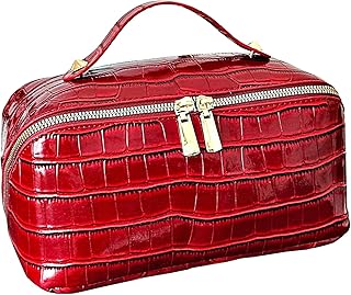 Bolsa de maquillaje de piel sintética con pat...