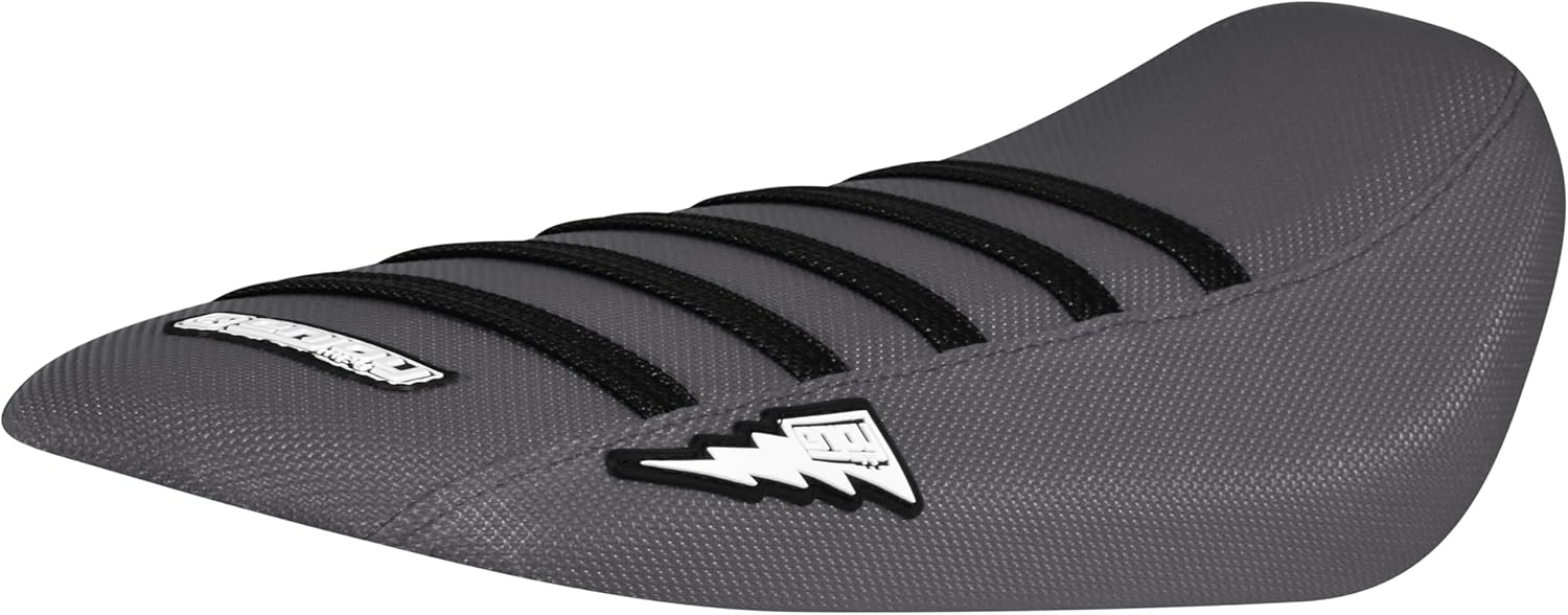 Enjoy Mfg Seat Cover - Compatible with E Ride Pro E-Ride Pro eRide Pro Electric Bike (Black Rib) Bolt #433 (All Purple with Black Ribs)