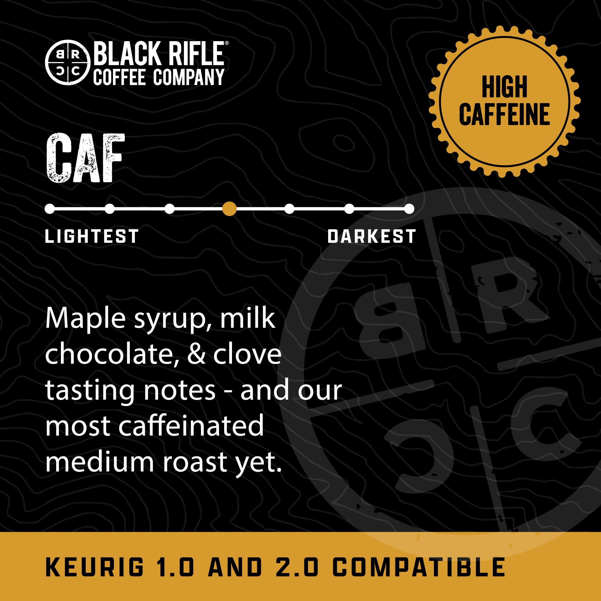 Black Rifle Coffee Company CAF, 32 Count, Medium Roast K Cups - Single Serve K Cups Coffee Pods - Kcup Pods Compatible with Keurig 1.0 & 2.0 - Made from Arabica Beans
