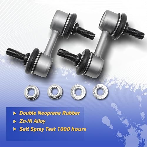 Miniatura 4 de Varillas de barra estabilizadora de aleación de zinc-níquel para Subaru Forester, Impreza, Legacy, Outback 2003-2015, juego de 2 - K750049