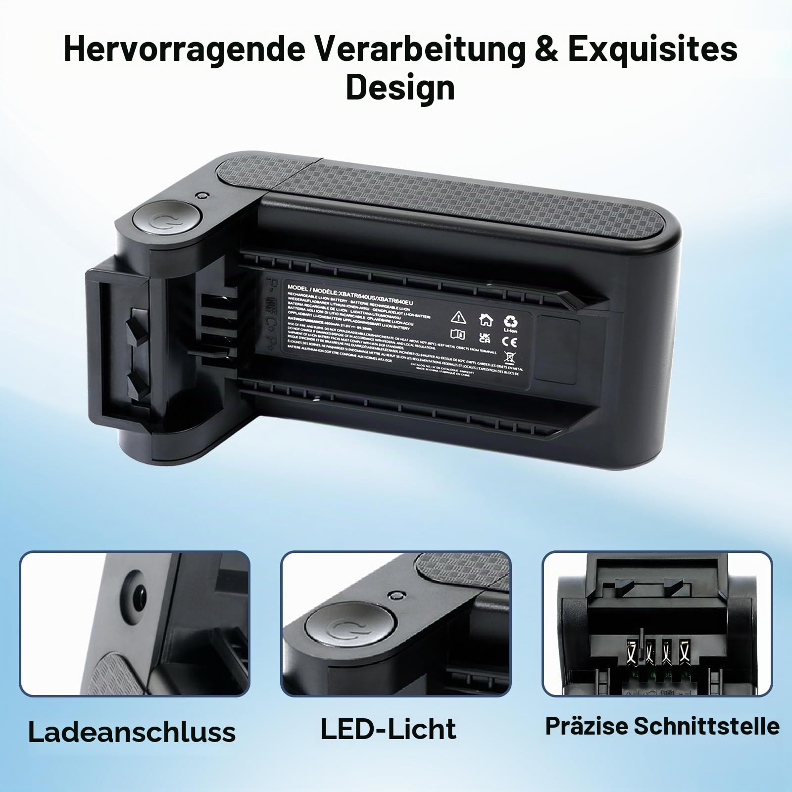 4600mAh XBATR640EU Ersatzakku für Shark IP1251 IP1250 IP1255 IP1251C IP1220 IP1220C IP3251 IP3251C IP3225 IP3124 IP3252 Staubsauger