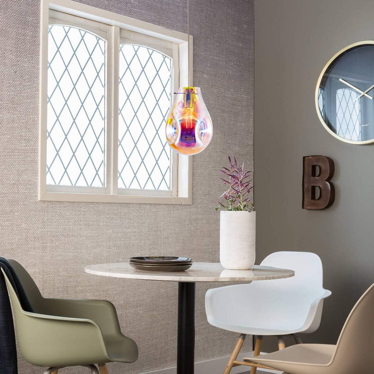 Modern Glass Island Pendant Light Lava Irregular Shape Chic 1 Light Chandelier Colorful Contemporary Hanging Ceiling Lighting for Kitchen Island Living Dining Room Bedroom