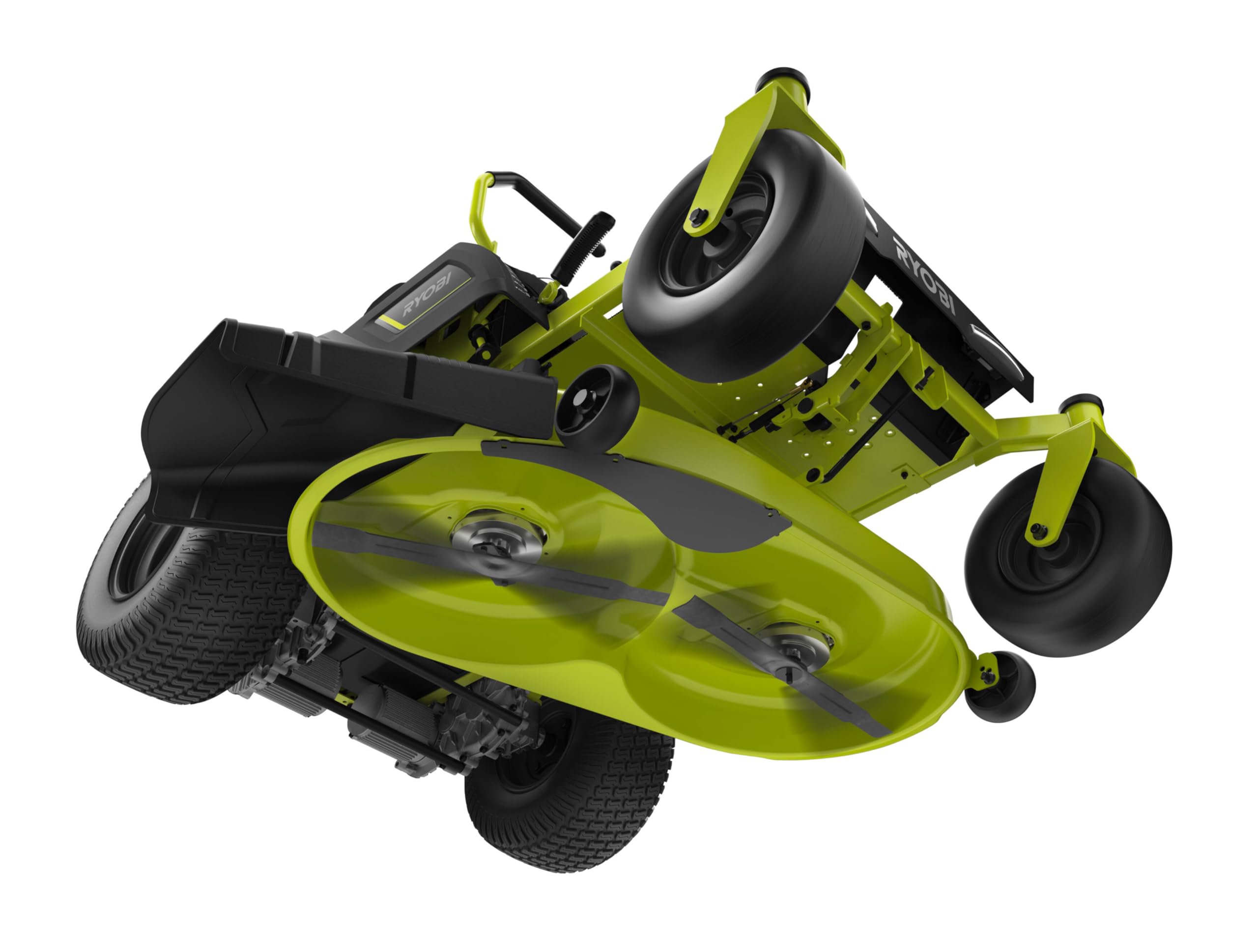RYOBI - Bandeja Recogida de 220 L + Lote 2 Cuchillas de Repuesto 53 cm (Especial Recogida) para Rider con batería ZTR480EX - RAC453