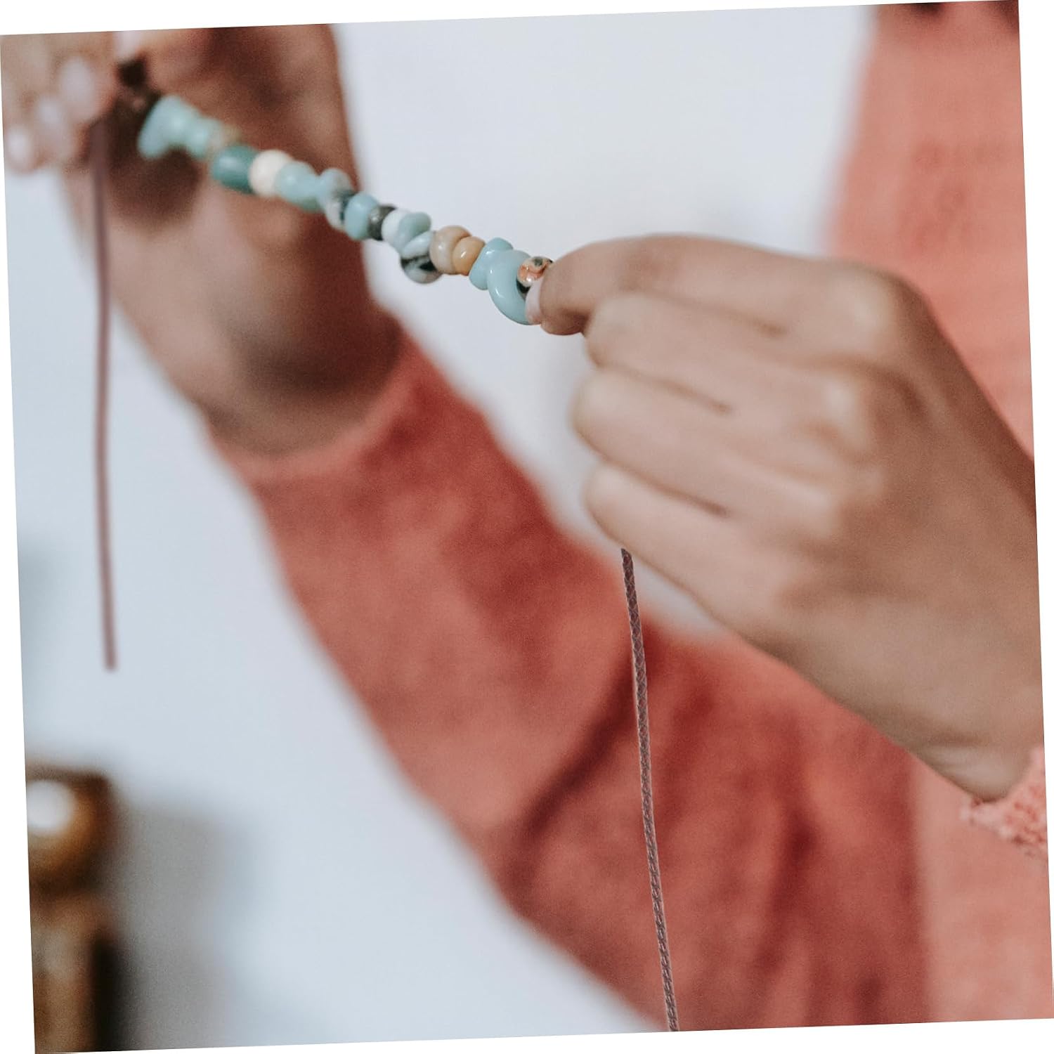 Braided PU Leather Cord for Bracelet Making and Crafts, Coffee