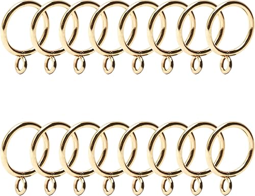 Miniatura 25 de MroMax Anillos de cortina con ojales, anillos de cortina negros de metal de 1-3/4 pulgadas de diámetro interior, anillos de ojales deslizantes