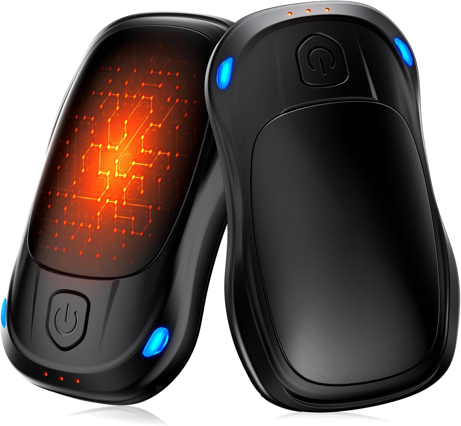 Hand Warmers Rechargeable 2 Pack, MKG Electric Hand Warmer, 24Hrs Long Lasting Reusable HandWarmers with 3 Levels Quick Heat, Portable Pocket Heater for Camping, Hunting, Golf, Women Wen Winter Gift