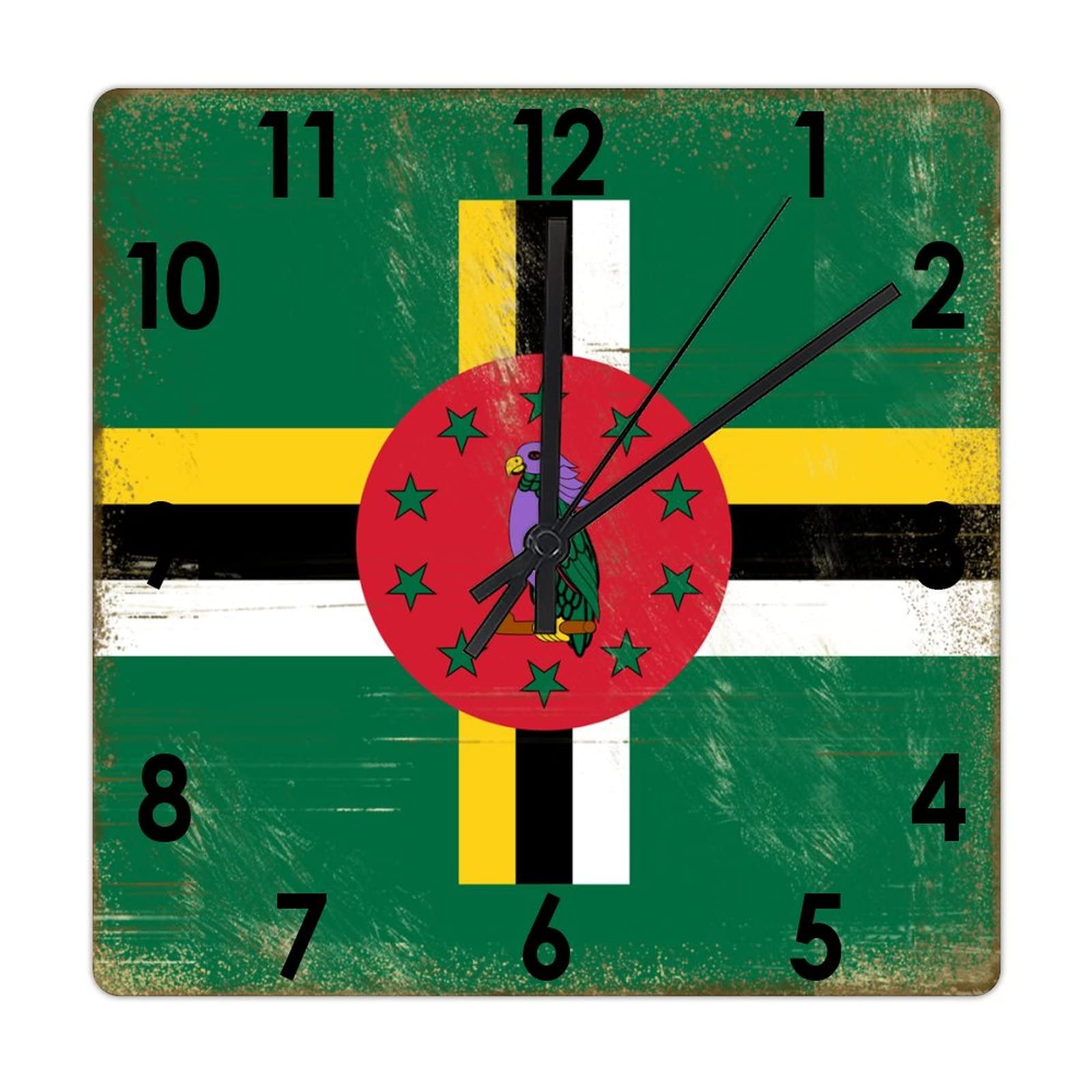 Horloge en bois de la Dominique pour décoration murale de terrasse et maison