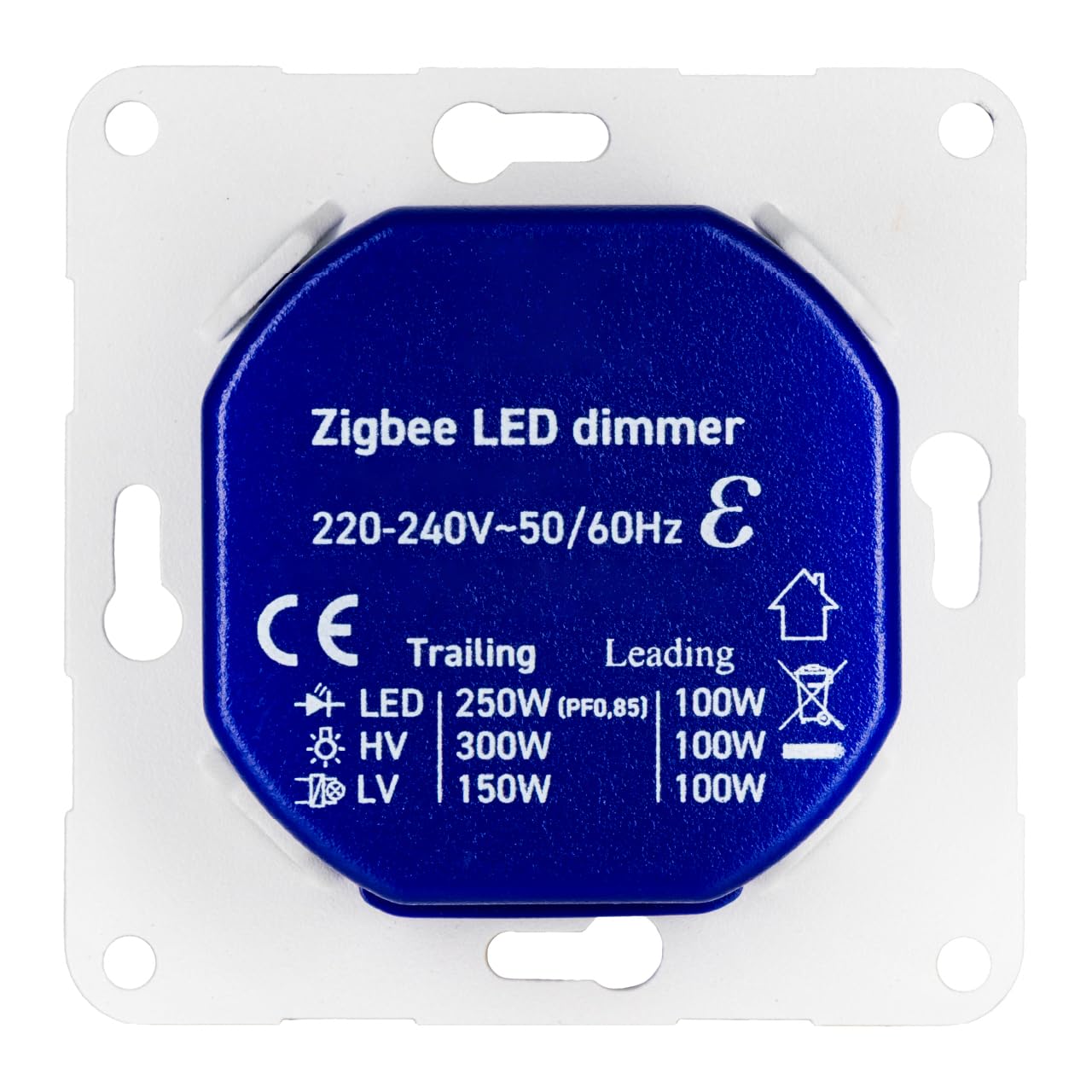 Zigbee 3.0 LED Dimmer Unterputz 300W -> Komplettset mit Gira-Standard 55 reinweiß glänzend <- Smart Home Drehdimmer kompatibel mit Philips Hue, Alexa & Google Home - Phasenabschnitt/Phasenanschnitt