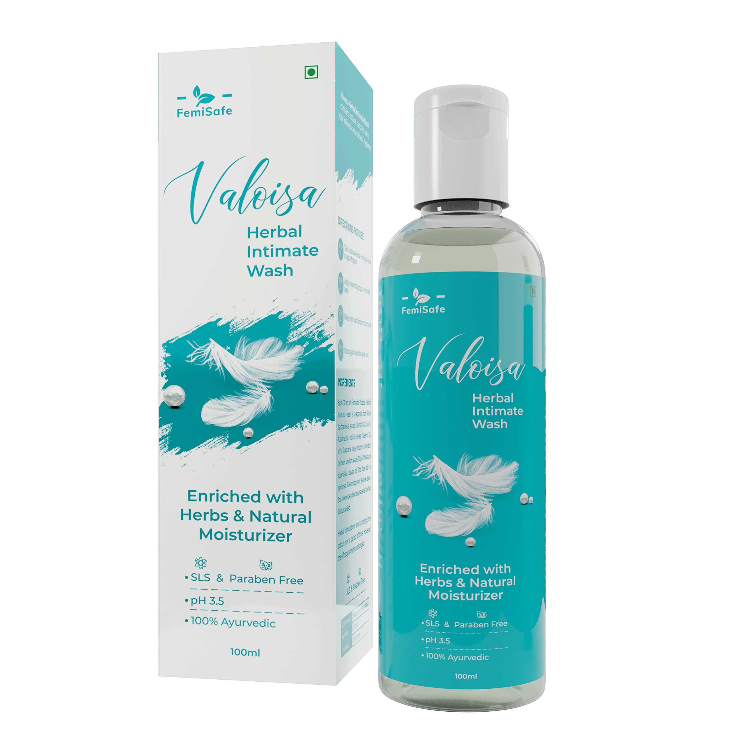 FemiSafe Valoisa Herbal Intimate Wash | Daily Hygiene with Tea Tree, Aloe Vera, Neem & Haridra | Prevents Odour, Dryness, Irritation & Itchiness | Perfectly Balances pH, SLS & Paraben Free Pack of 1 (B097PGFMHR) Amazon Price History, Amazon Price Tracker