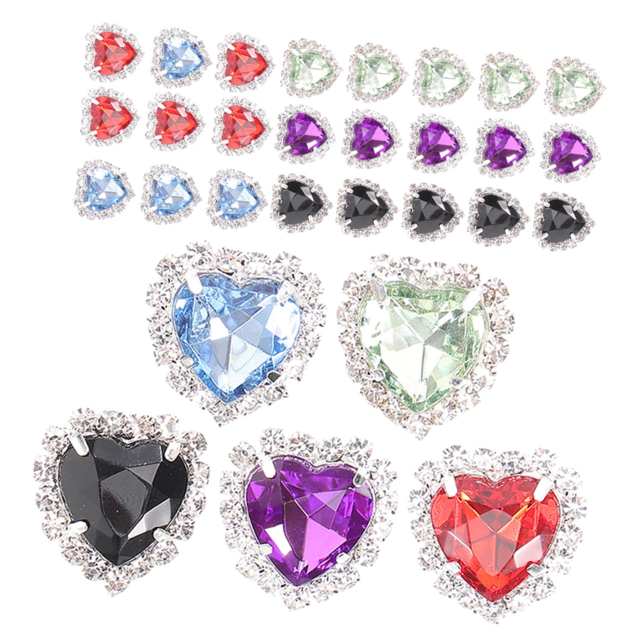 Hebilla de joyería de gemas de imitación SOIMISS de 30 piezas para decoración de ropa