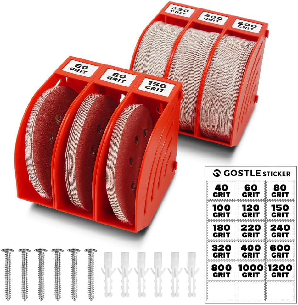 5 Inch Professional Sanding Discs Tool Storage Boxes Set - Efficient Organization, Offset Snap-On Connection, Grit Classification, Space-Saving Design, Versatile Application - 8 boxes