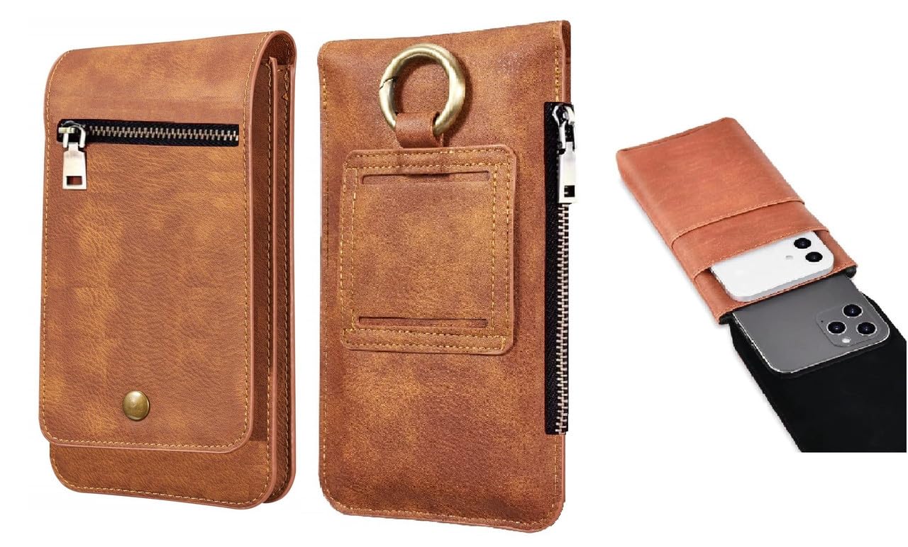 Phone Leather Bag Belt Pouch Waist Bag Large Capacity Zipper Wallet, Card Slots for Redmi Note 12R / Note 12R Pro/Note 12T Pro/Redmi 12 / Xiaomi 13 Ultra – Brown Phone Leather Bag Belt Pouch Waist Bag Large Capacity Zipper Wallet, Card Slots for Redmi Note 12R / Note 12R Pro/Note 12T Pro/Redmi 12 / Xiaomi 13 Ultra – Brown