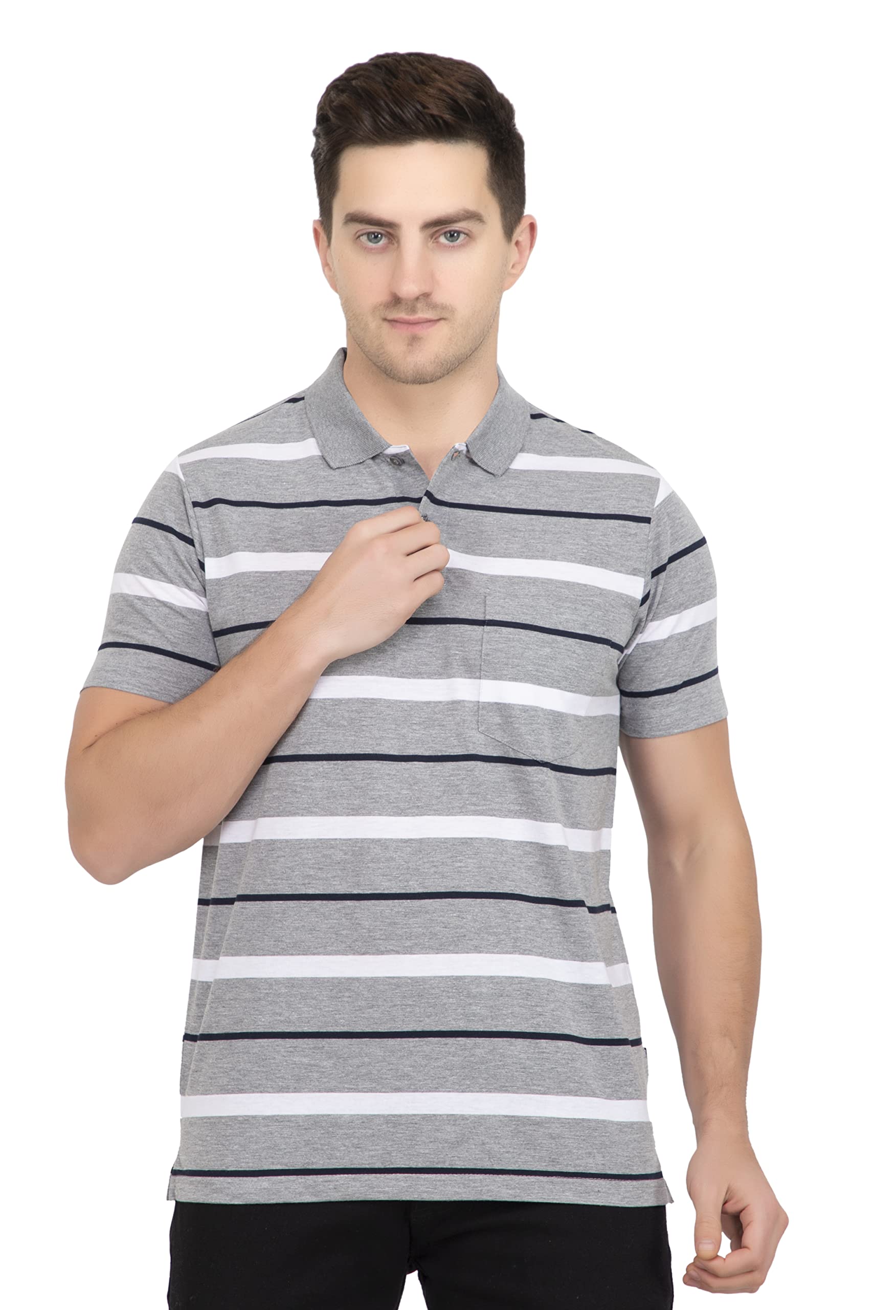 GODFREYPolo T Shirt for Man with Pocket - Half T Shirt for Men Cotton