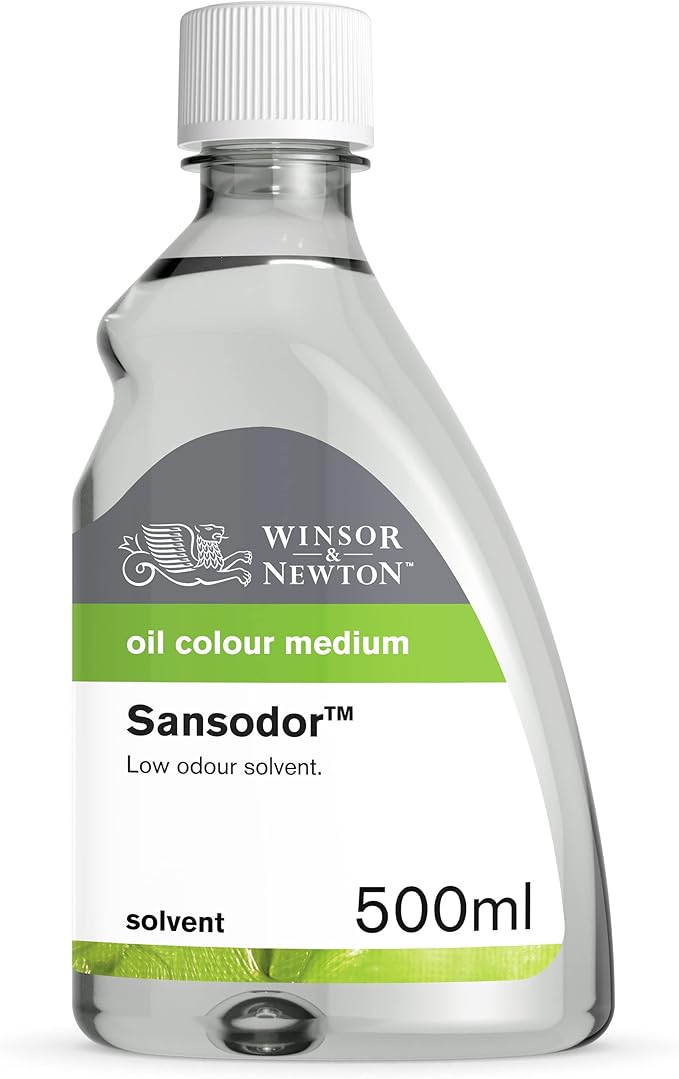 Winsor & Newton Sansodor Low Odor Solvent 500ml Bottle, 17