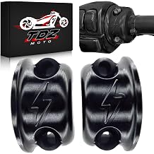 Black Lightning Logo Brake Clutch Perch Half Clamps for Harley Touring Softail Sportster Dyna 1996-Later