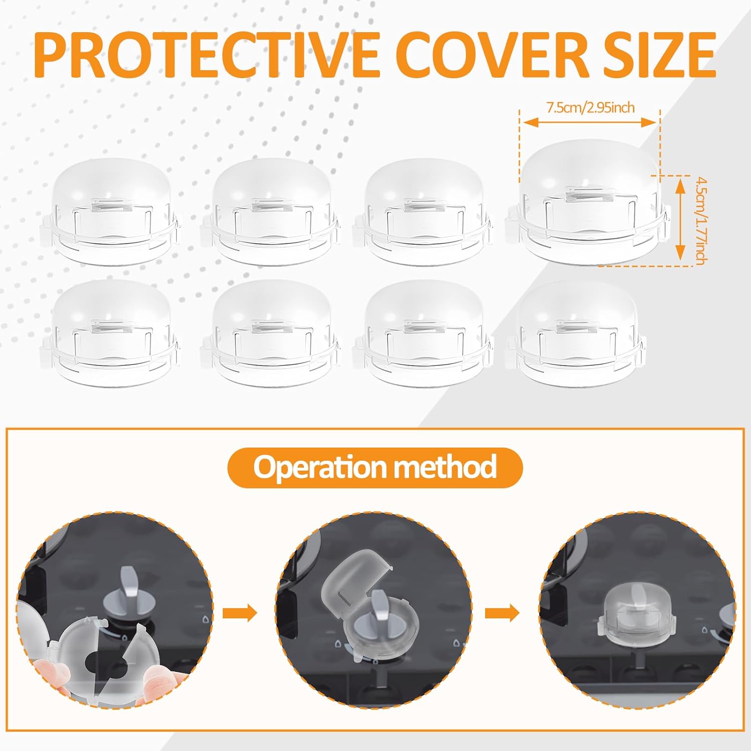 Knob Protective Cover Safe Versatile Stove Gas Knob Covers Easy to Use Gas Stove Knob Protector Reusable Protection Gas Safety Case