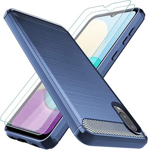 Miniatura 8 de Osophter funda para Galaxy A02, funda para Galaxy M02 con 2 protectores de pantalla de absorción de golpes, flexible de goma TPU para Samsung Galaxy