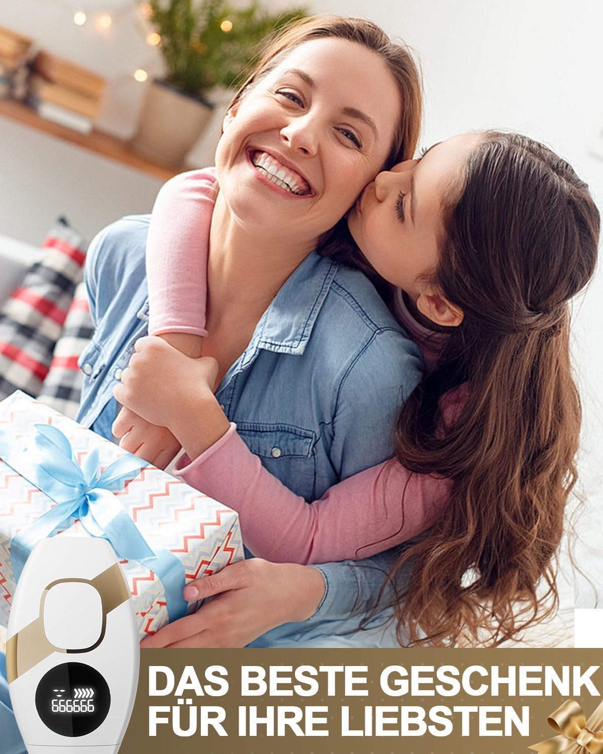 IPL Geräte Haarentfernung mit 999,999 Lichtimpulse, Manueller & Automatischer Modus, 5 Energiestufen, schmerzfreies Ergebnis, Geräte Haarentfernung Laser für Gesicht, Achseln, Beine, Körper