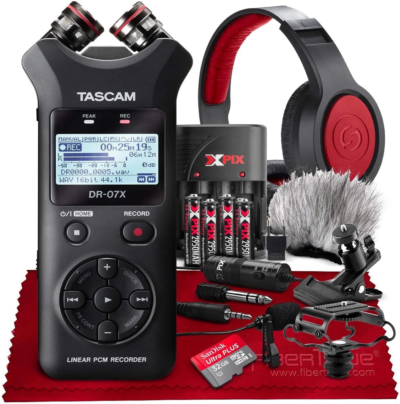 Tascam DR07X Stereo Handheld Digital Audio Recorder with USB Audio Interface w