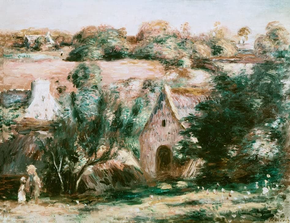 Cuadro en lienzo Paisaje de Bretaña Renoir lámina decorativa 60x90cm para pared