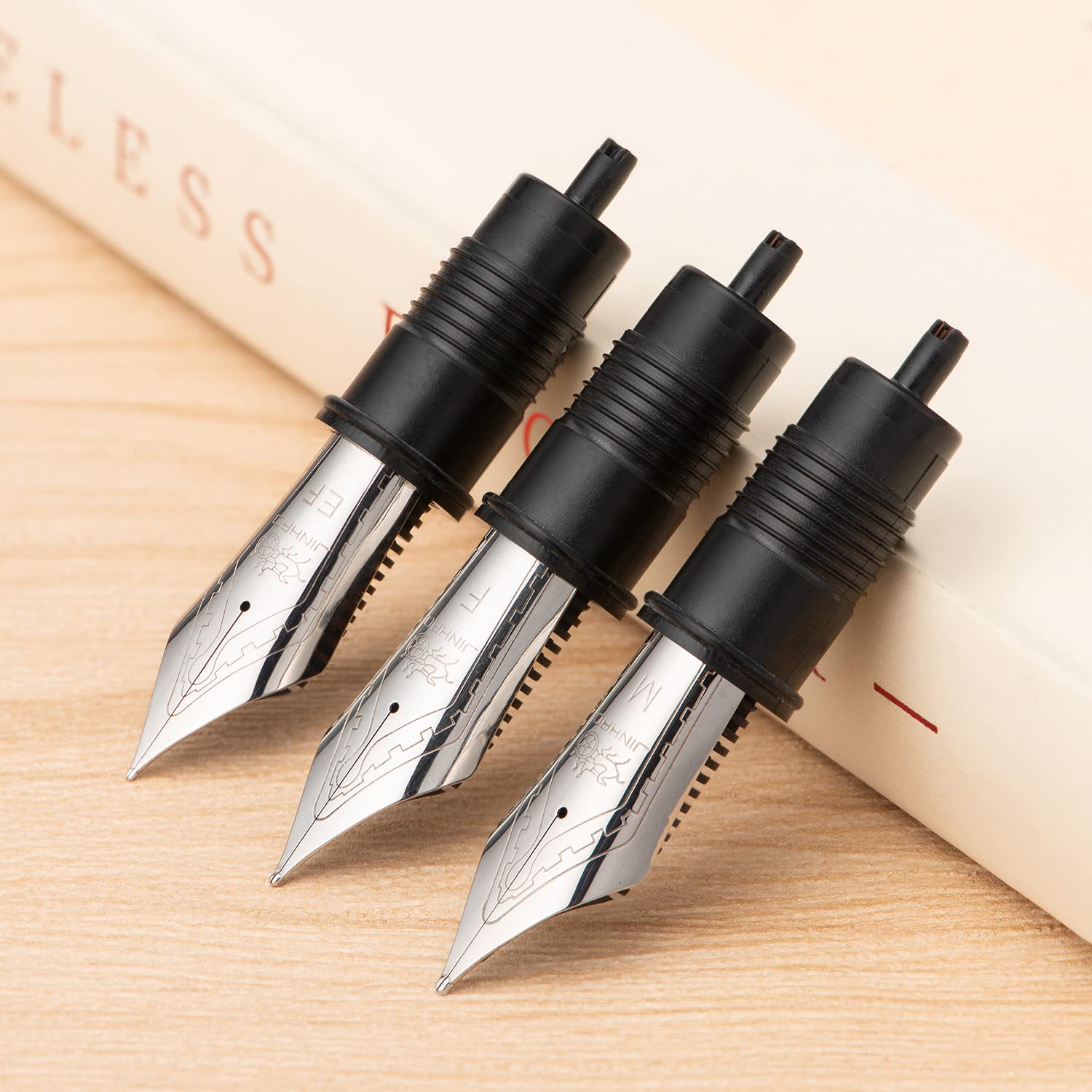 Set of 3 Jinhao X159, 1935 and 9019 Fountain Pen Replacement Nib Parts (EF, F and M) Silver Trim, Jinhao X159 Nib-Silver Trim - Image 4