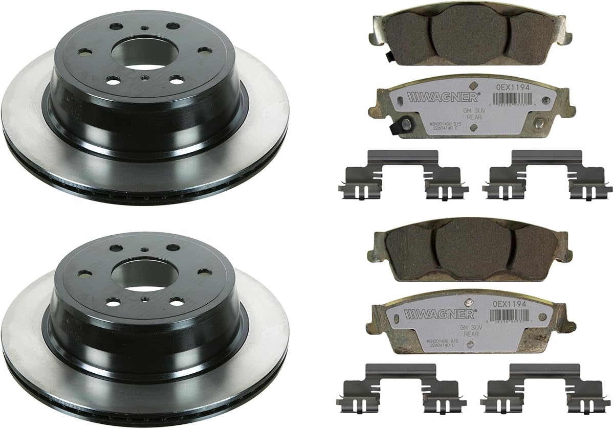 Wagner OEX OEX1194VK Rear Ceramic Brake Pad and Rotor Kit for Cadillac Escalade ESV