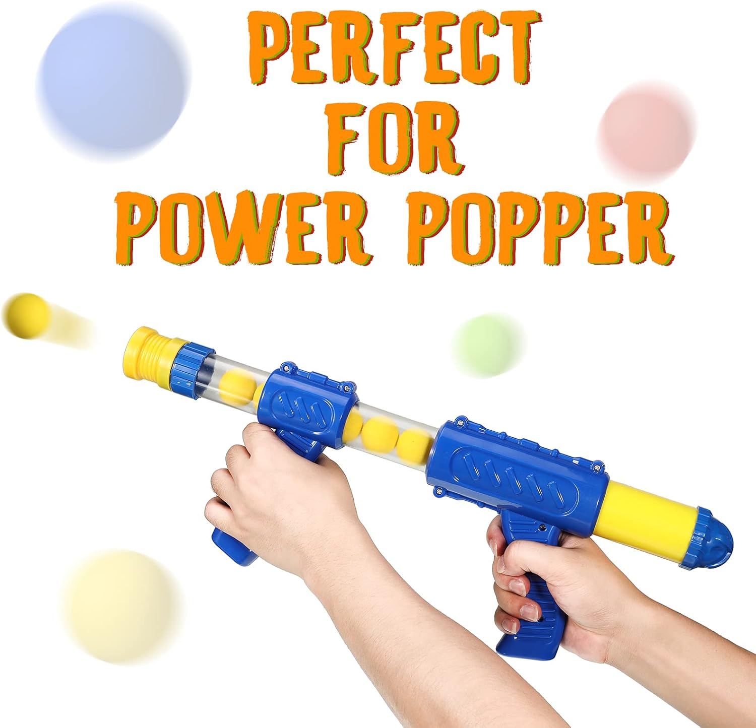 Sumind 48 Pieces Foam Balls Bulk Rounds Refill Balls Soft Foam Bullet Replacement Refill Pack for Blasters Guns for Kids Birthday Party Games Favors Gifts for Boys and Girls(Red, Blue, Green, Yellow)