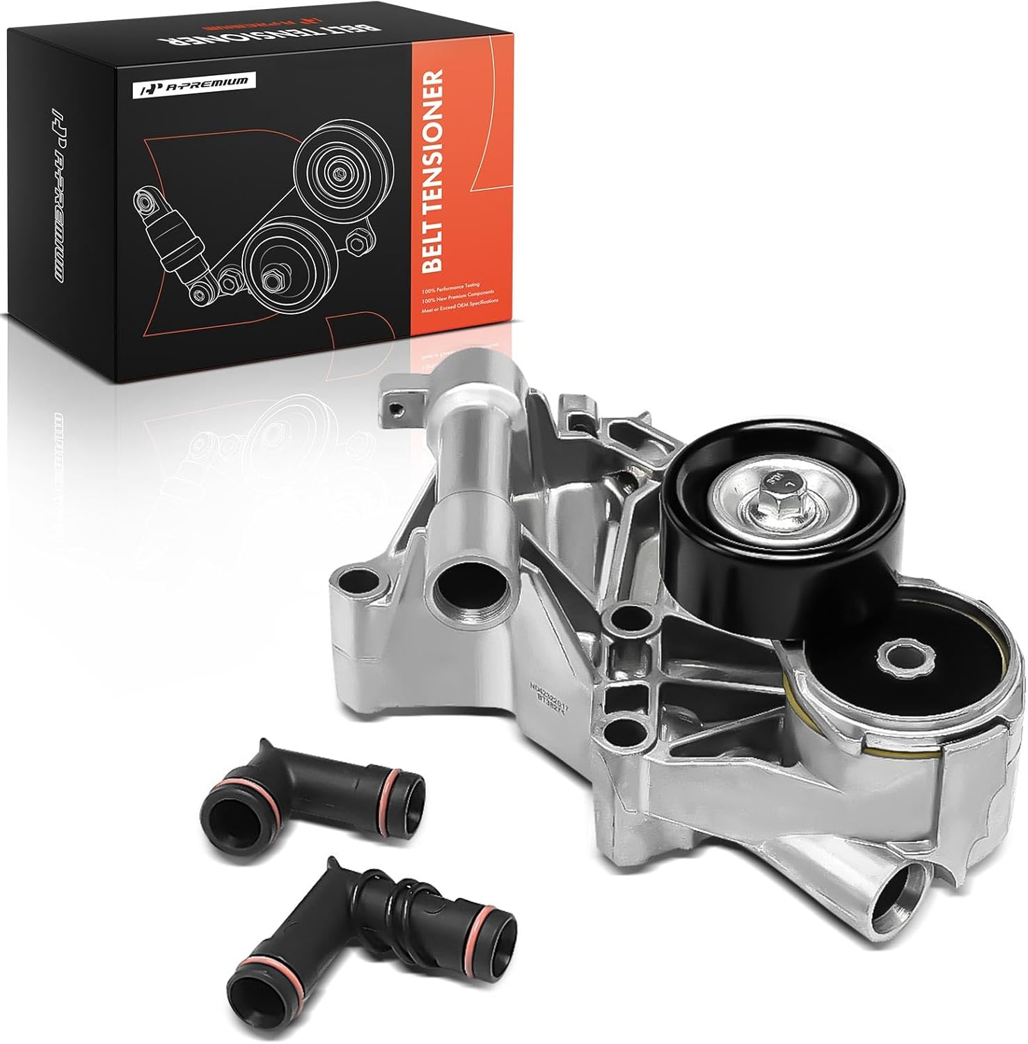 A-Premium Belt Tensioner Assembly with Pulley Compatible with Chevrolet Impala, Monte Carlo & Buick LaCrosse, Regal, Allure, LeSabre, Lucerne, Park Avenue, Riviera & Pontiac Bonneville, Grand Prix