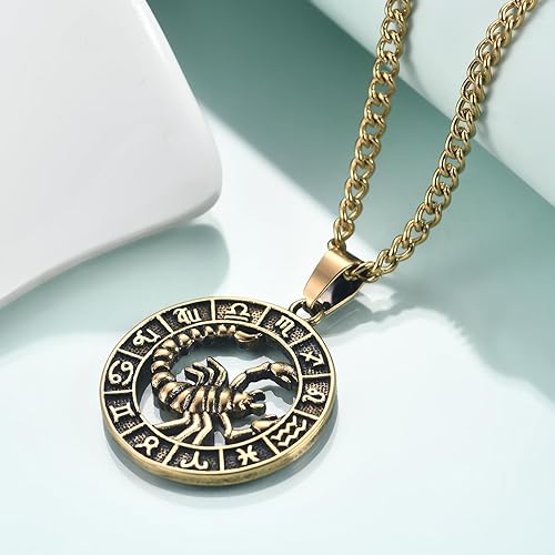 Miniatura 3 de Rnivida Collares con signo del zodiaco, collar de constelación para mujeres y hombres, joyería de astrología personalizada