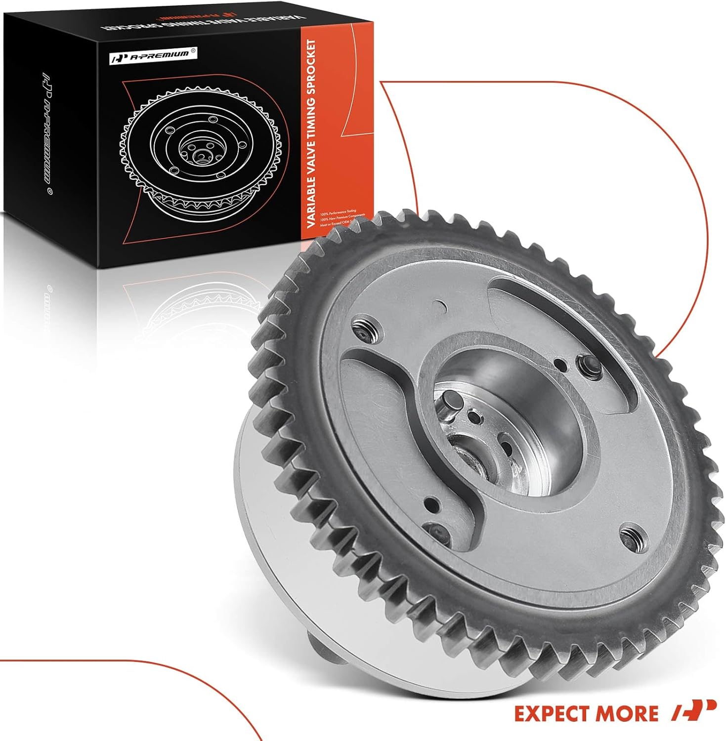 A-Premium Variable Valve Timing Sprocket Gear Cam Phaser Adjuster Compatible with Hyundai Genesis Coupe 2010-2011, Santa Fe 2010-2012 & Kia Sorento 2011-2013, Borrego 2009, Sedona, Replace# 243703C102