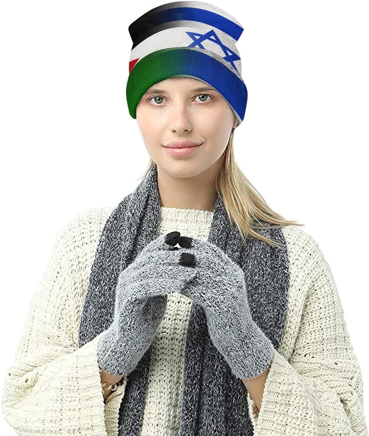 Knitted Beanie Hat Ghana Flag Skull-Cap Classic Winter Hats for Women,Men