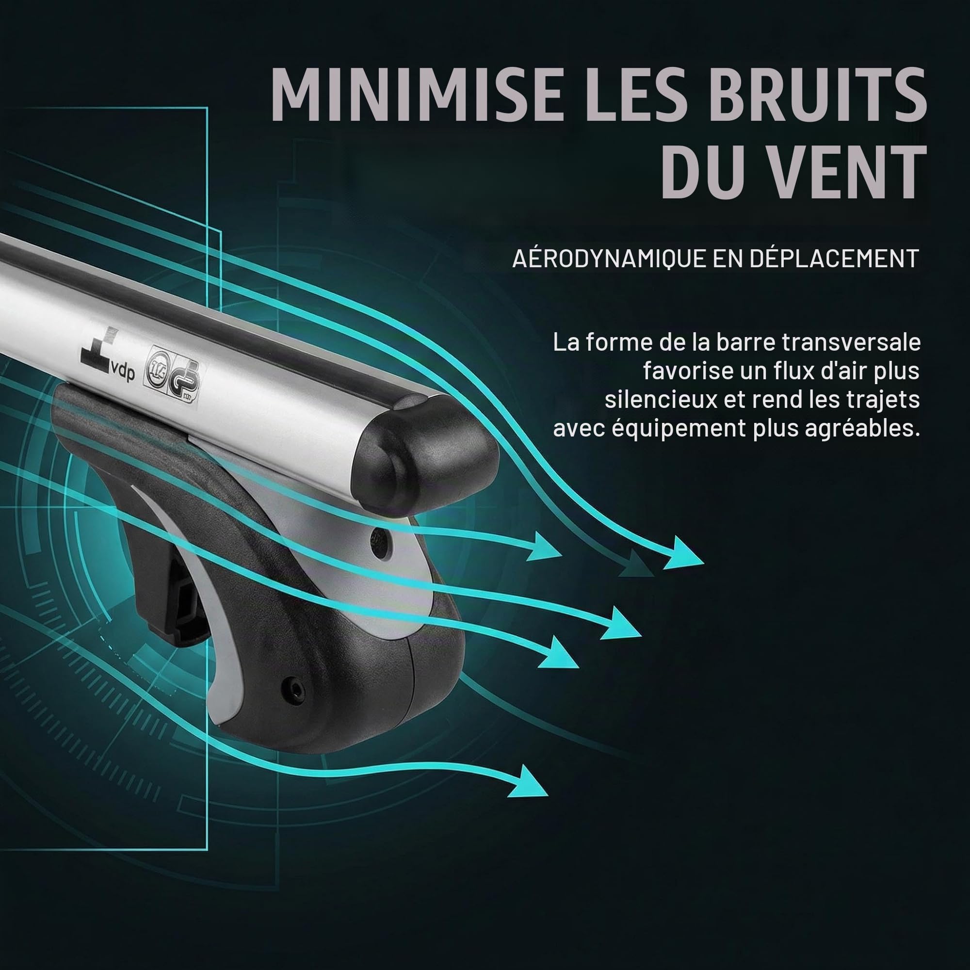 VDP L120 Aluminium Porte-Bagages de Toit pour Un Maximum de 90