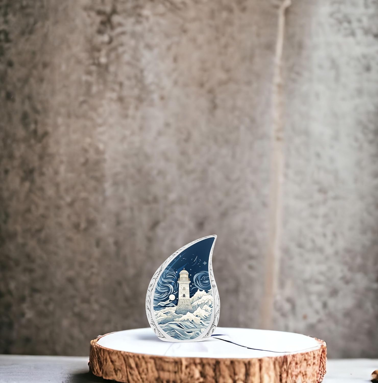 Lighthouse Mini Keepsake Urn - Small Urn for Human Ashes, 3 Inch, Pack of 1
