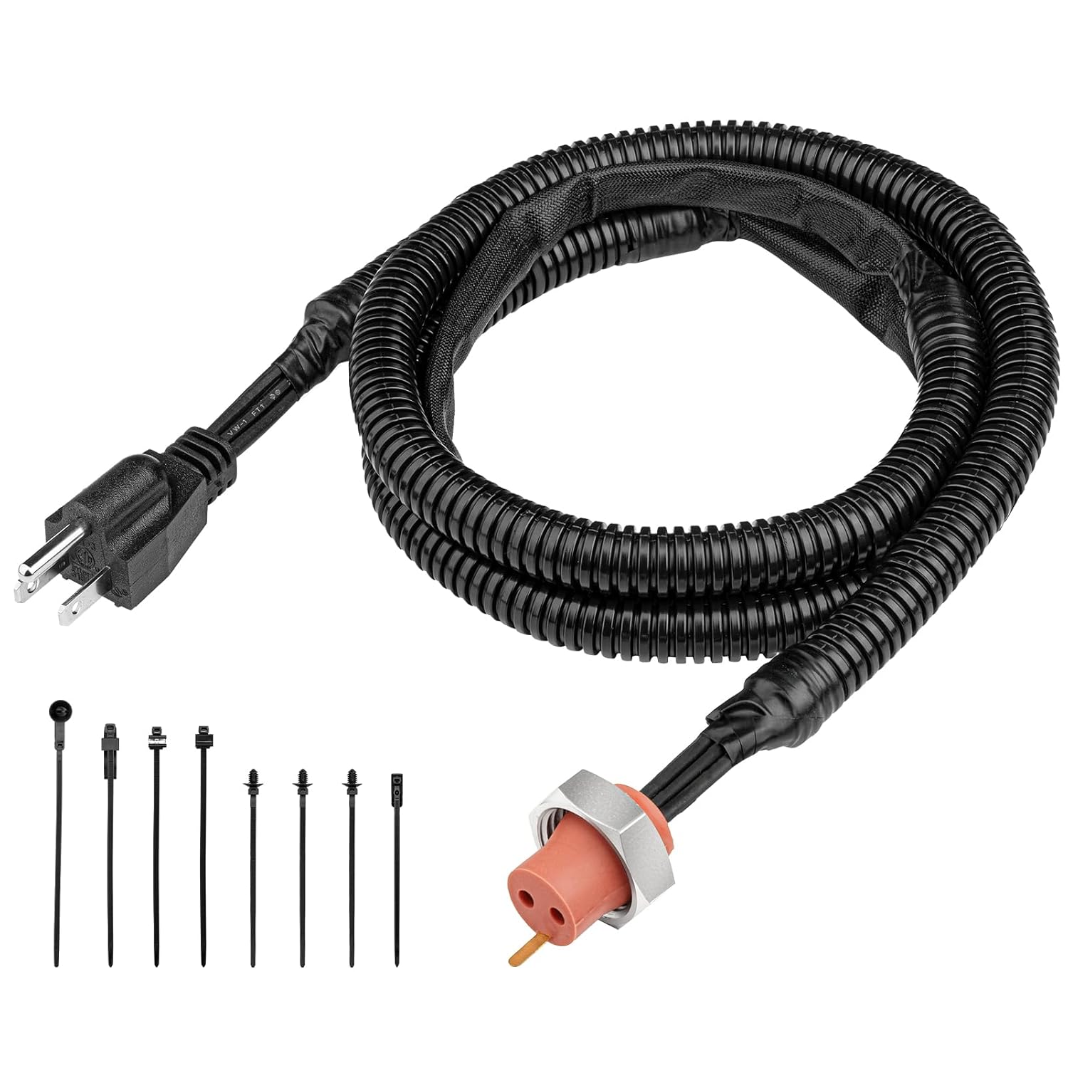 6Ft 16AWG Engine Block Heater Cord 68223419AA Compatible with 2014-2018 Dodge Ram 6.7L Cummins Diesel Engine Block Heaters 2500 3500 4500 5500