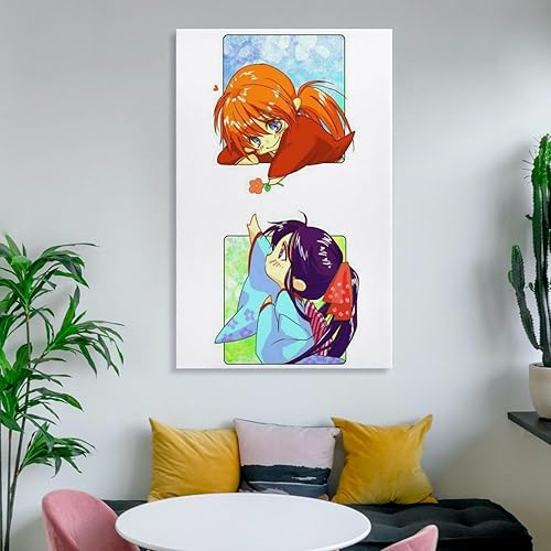 Miniatura 6 de Rurouni Kenshin - Póster de anime (27) pintura sobre lienzo, póster de arte de pared, impresión de desplazamiento, impresión de pared de sala de
