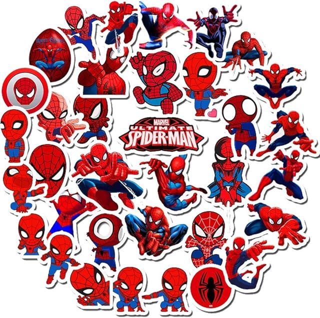 Spider-Man Stickers for Kids,Superhero Stickers for Water Bottle Hydro Flask MacBook Car Bike Bumper Skateboard Luggage