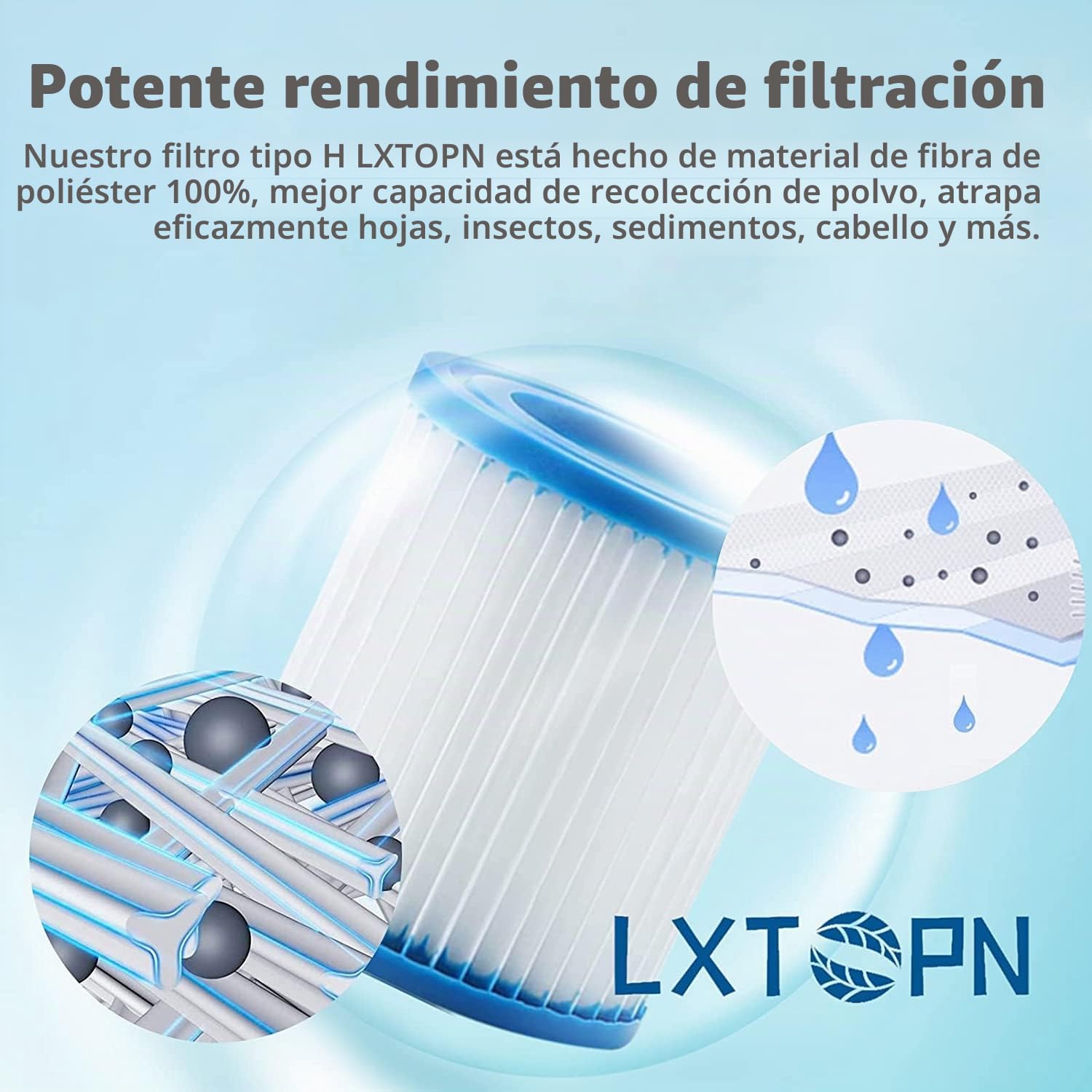 for Intex Pool Cartucho de Filtro Tipo H 29007 para Filtro Bombas 28601, 28602 (4 PCS)