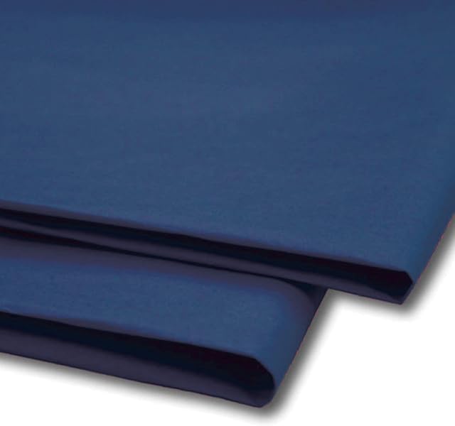 Sabco - Tissue Paper 100 Sheets, Gift Wrap, Mg and Acid Free, 20 X 30" Size, Wrapping Decorative Sketch and Cutting Paper for Art Craft & Packing.  Dark Blue