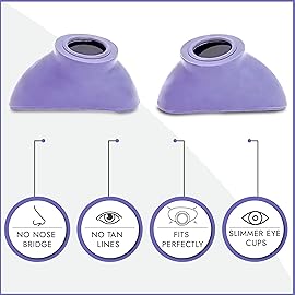 Super Sunnies Slim Flex UV Eye Protection FDA Compliant Eyeshields Tanning Bed Goggles Red Light Therapy Glasses - Lavender