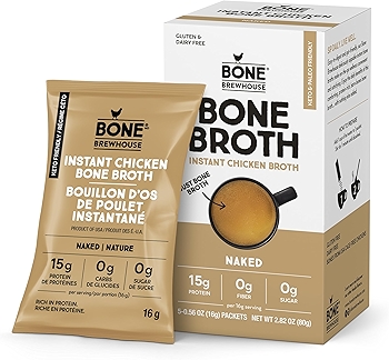 骨汤屋 - 鸡肉骨汤蛋白粉 - 原味 - 适合生酮与古饮食 - 即食汤底 - 10克蛋白质 - 天然胶原蛋白 - 无谷蛋白 - 5小包装