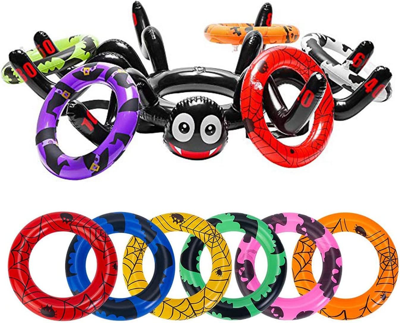 Halloween Ring Toss Game Set Inflatable Witch Throwing Games BigaMart