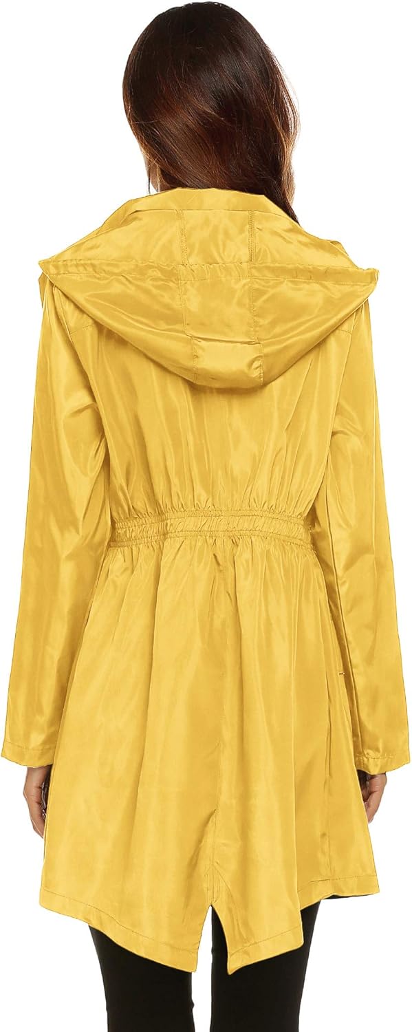 Lomon Women Waterproof Lightweight Rain Jacket Active Outdoor Hooded Raincoat - Image 5