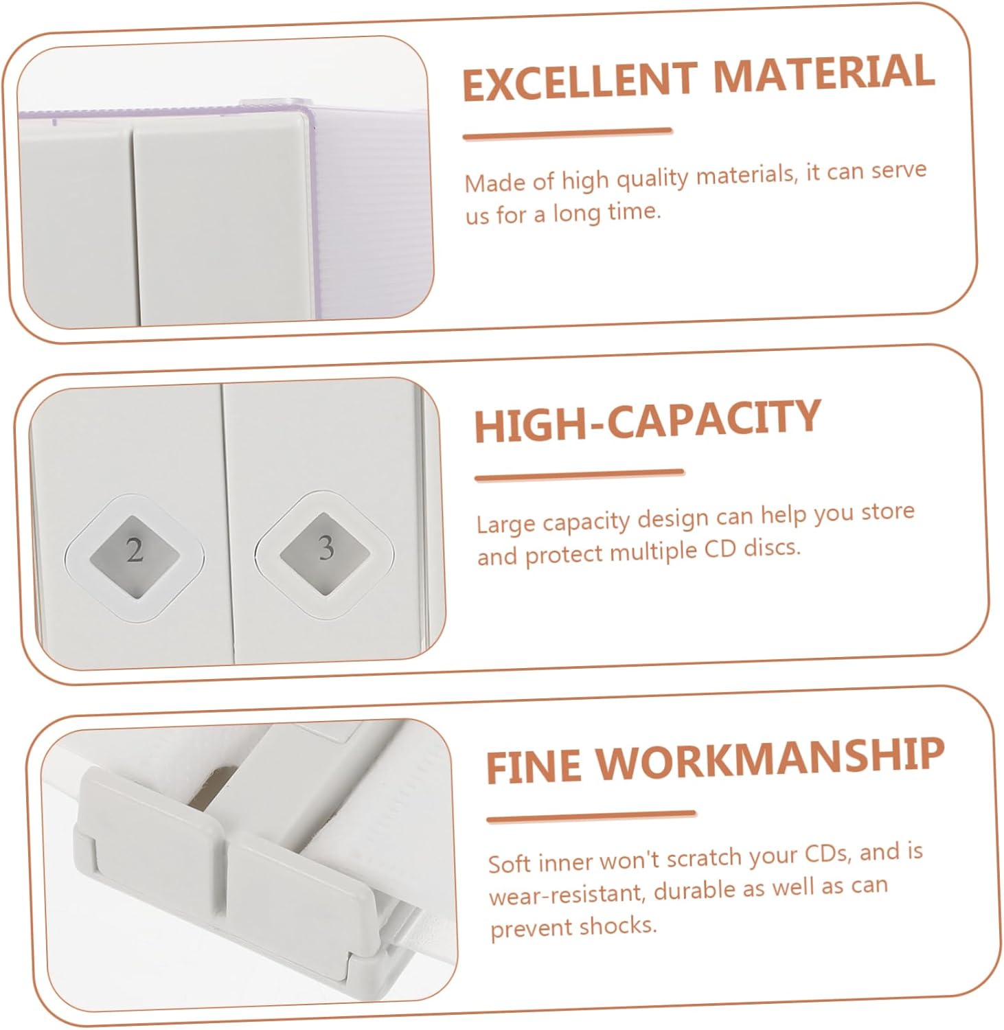 Large Capacity Cd Storage Case Vinyl Discs Organizer Cd Holder Disc Bag Non-woven Material